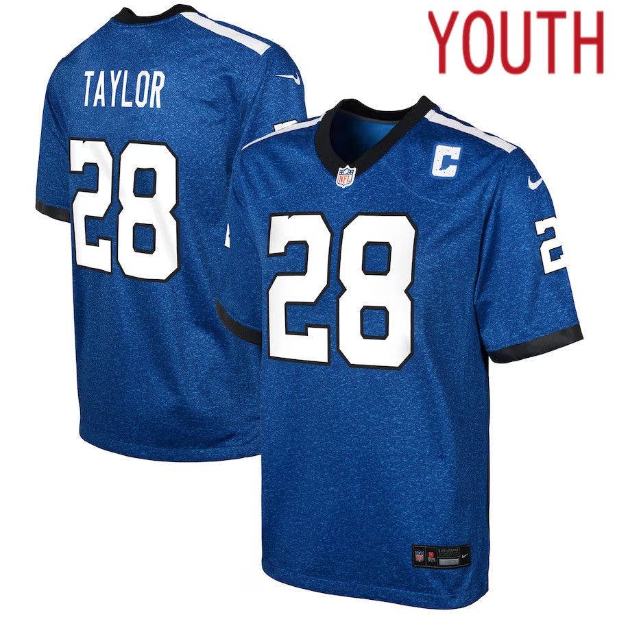 Youth Indianapolis Colts #28 Jonathan Taylor Nike Royal Indiana Nights Alternate Game NFL Jersey